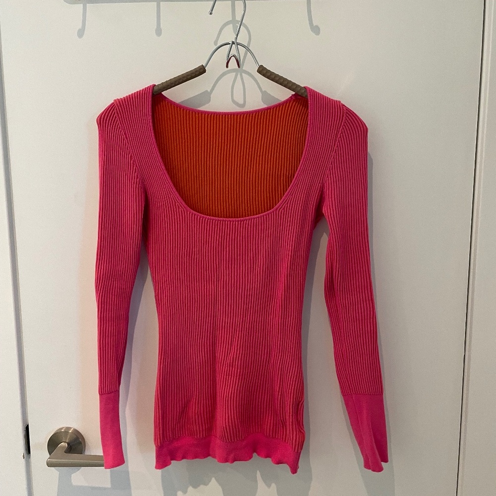 JACQUEMUS Ribbed-knit Pink Sweater